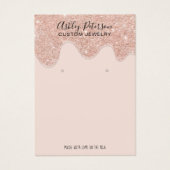 バラ金ゴールドグリッタードリップジュエリーイヤリング表示 (正面)