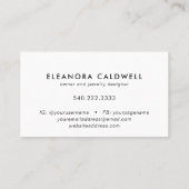 バラ金ゴールドグリッタードリップジュエリーデザイナーモノグラム 名刺 (裏面)