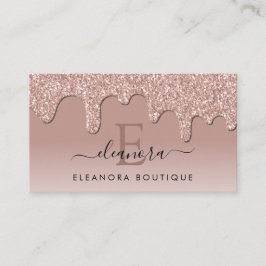 バラ金ゴールドグリッタードリップジュエリーデザイナーモノグラム 名刺