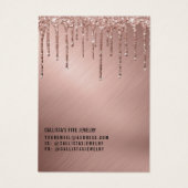 バラ金ゴールドグリッタードリップスイヤリングディスプレイカード (裏面)