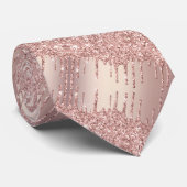 バラ金ゴールドグリッタードリップスウェディングパーティネックタイ ネクタイ (ロール)