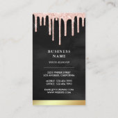 バラ金ゴールドグリッタードリップスカケーキペストリーシェフベーカリー 名刺 (裏面)