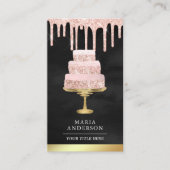 バラ金ゴールドグリッタードリップスカケーキペストリーシェフベーカリー 名刺 (正面)