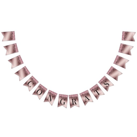 バラ金ゴールドグリッタードリップスサプライズ退職 バンティングフラッグ (全)