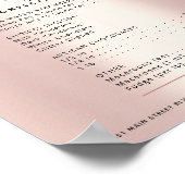 バラ金ゴールドグリッタードリップスデザートメニュー価格表 ポスター (角)