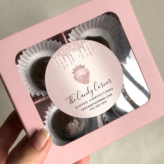 バラ金ゴールドグリッタードリップストロベリーコンフェクション ラウンドシール