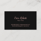 バラ金ゴールドグリッタードリップスファッションブティック 名刺 (裏面)