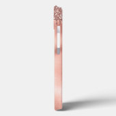 バラ金ゴールドグリッタードリップスモノグラムパーソナライズされた Case-Mate iPhoneケース (裏面 / 左)