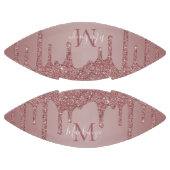 バラ金ゴールドグリッタードリップスモノグラム アメリカンフットボール (パネル)