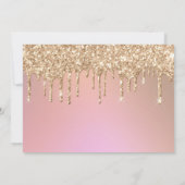 バラ金ゴールドグリッタードリップス卒業パーティー 招待状 (裏面)