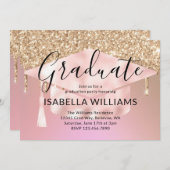 バラ金ゴールドグリッタードリップス卒業パーティー 招待状 (正面/裏面)