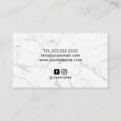 バラ金ゴールドグリッタードリップス美容師メイクアップアーティスト 名刺 (裏面)