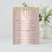 バラ金ゴールドグリッタードリップス誕生日パーツスウィート 招待状 (スタンド正面)