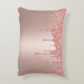 バラ金ゴールドグリッタードリップス金ゴールドシザーヘアサロン アクセントクッション (裏面(縦))