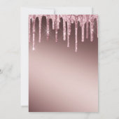 バラ金ゴールドグリッタードリップス50誕生日サプライズ 招待状 (裏面)