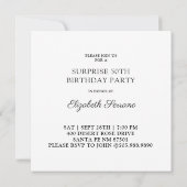 バラ金ゴールドグリッタードリップス50誕生日サプライズ 招待状 (裏面)