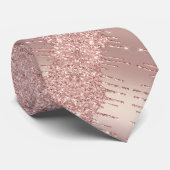 バラ金ゴールドグリッタードリップネックタイ ネクタイ (ロール)