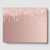 バラ金ゴールドグリッタードリップピンクのガウンキンセアニェラ ゲストブック (裏面)