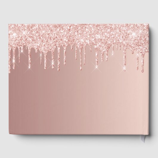 バラ金ゴールドグリッタードリップピンクのガウンキンセアニェラ ゲストブック (裏面)