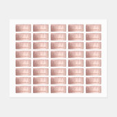 バラ金ゴールドグリッタードリップピンクカスタムモノグラム名 ラベル (シート)