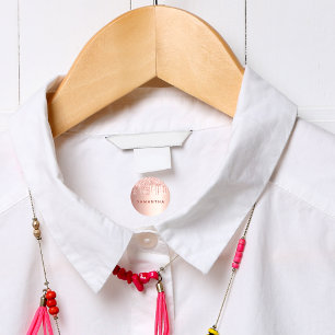 バラ金ゴールドグリッタードリップピンクカスタムモノグラム名 ラベル