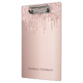 バラ金ゴールドグリッタードリップピンク名 クリップボード (左)