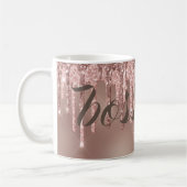 バラ金ゴールドグリッタードリップボスレディ コーヒーマグカップ (左)