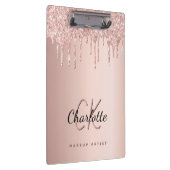 バラ金ゴールドグリッタードリップモノグラム事業 クリップボード (右)