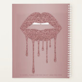 バラ金ゴールドグリッタードリップリップメイクアップアポイントメント プランナー手帳 (裏面)