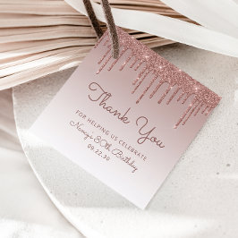 バラ金ゴールドグリッタードリップ80thバースデーパーティー フェイバータグ