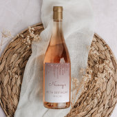 バラ金ゴールドグリッタードリップ80thバースデーパーティー ワインラベル