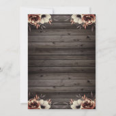 バラ金ゴールドグリッタードレスフラワーズウッドキンセアニラ 招待状 (裏面)