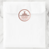 バラ金ゴールドグリッタードレス誕生日ハンドサニタイザ ラウンドシール (バッグ)