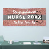 バラ金ゴールドグリッターナース卒業学年名 横断幕 (トレードショー)