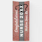 バラ金ゴールドグリッターナース卒業学年名 横断幕 (縦)
