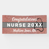 バラ金ゴールドグリッターナース卒業学年名 横断幕 (横)