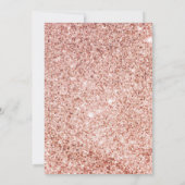 バラ金ゴールドグリッターネイビーブルーマーブルムスリム結婚ズ 招待状 (裏面)