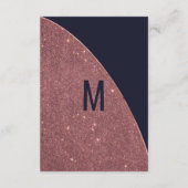 バラ金ゴールドグリッターネイビーブルー円形ギフトレジストリ エンクロージャーカード