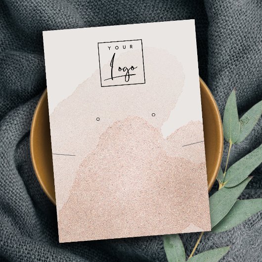 バラ金ゴールドグリッターネックレスイヤリングロゴ表示 名刺