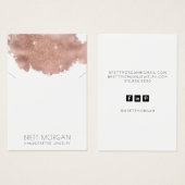 バラ金ゴールドグリッターネックレスジュエリーディスプレイカード (正面&裏面)