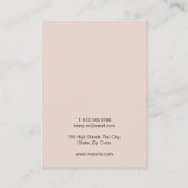 バラ金ゴールドグリッターネックレスジュエリーディスプレイカード 名刺 (裏面)