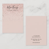 バラ金ゴールドグリッターネックレスジュエリーディスプレイカード 名刺 (正面/裏面)