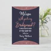 バラ金ゴールドグリッターネービーブルーサーキュラーブリディード 招待状 (スタンド正面)