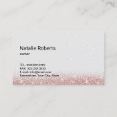 バラ金ゴールドグリッターハウスクリーニングメイドサービス 名刺 (裏面)