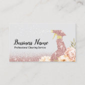 バラ金ゴールドグリッターハウスクリーニングメイドサービス 名刺 (正面)