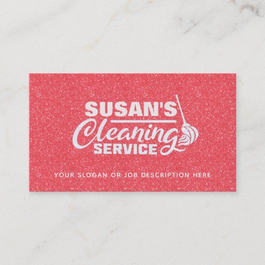 バラ金ゴールドグリッターハウスクリーニング名刺 名刺 (正面)