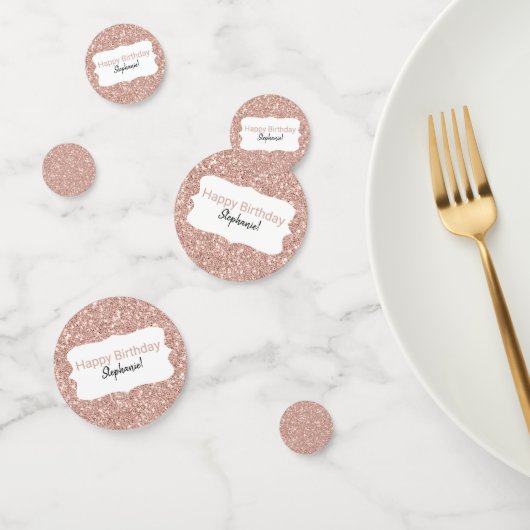 バラ金ゴールドグリッターハッピーバースデー コンフェッティ (グループ)