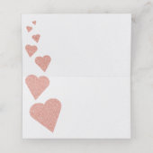 バラ金ゴールドグリッターハート座席表/エスコートカード プレイスカード (内部開封)