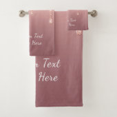 バラ金ゴールドグリッターバスタオルカスタムズ文字 バスタオルセット (インサイチュ)