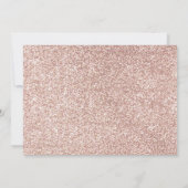 バラ金ゴールドグリッターバプテスマ《キリスト教》洗礼式や命名式写真 招待状 (裏面)